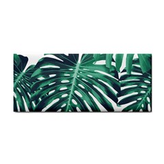 Green Monstera Leaf Hand Towel