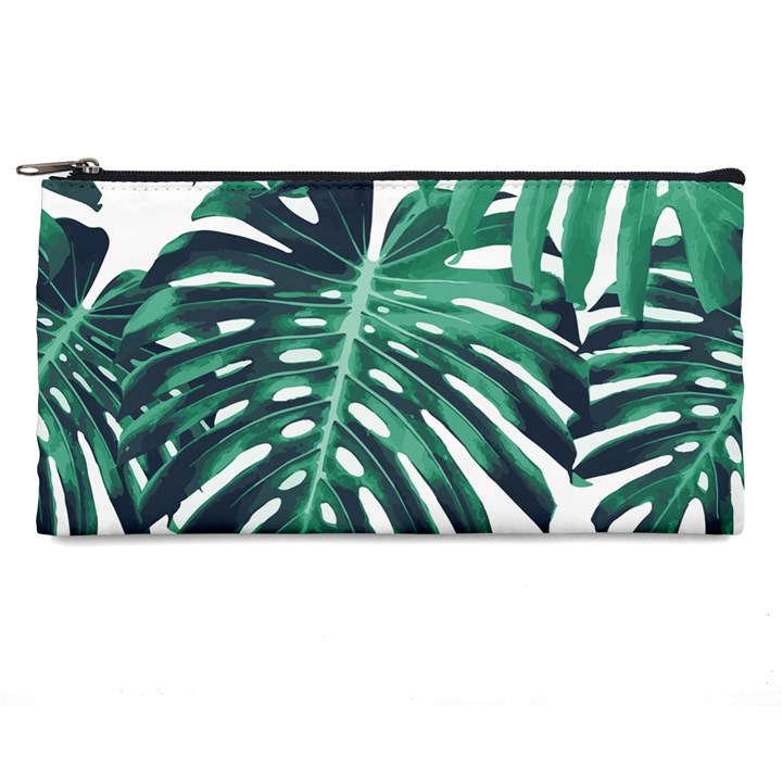 Green monstera leaf Pencil Case