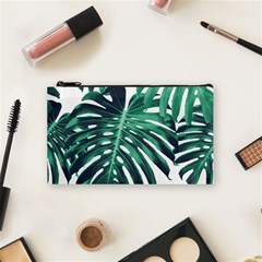 Green monstera leaf Cosmetic Bag (Small)