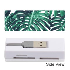 Green monstera leaf Memory Card Reader (Stick)