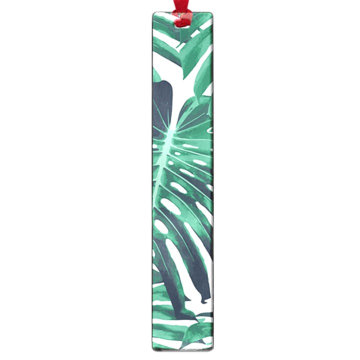 Green monstera leaf Large Book Marks