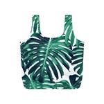 Green monstera leaf Full Print Recycle Bag (S) Front