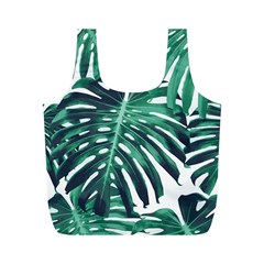 Green Monstera Leaf Full Print Recycle Bag (m) by goljakoff