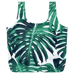 Green Monstera Leaf Full Print Recycle Bag (xl) by goljakoff