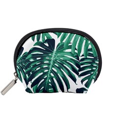 Green Monstera Leaf Accessory Pouch (small)