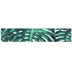 Green monstera leaf Large Flano Scarf 