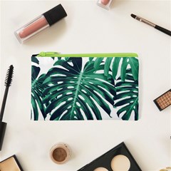 Green Monstera Leaf Cosmetic Bag (xs) by goljakoff