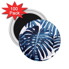 Blue monstera leaf 2.25  Magnets (100 pack) 