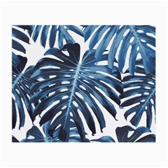 Blue monstera leaf Small Glasses Cloth