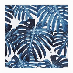 Blue monstera leaf Medium Glasses Cloth (2 Sides)