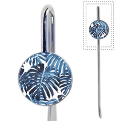 Blue monstera leaf Book Mark