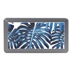 Blue monstera leaf Memory Card Reader (Mini)