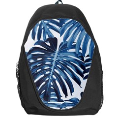 Blue monstera leaf Backpack Bag