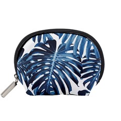 Blue Monstera Leaf Accessory Pouch (small)