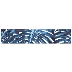 Blue monstera leaf Small Flano Scarf