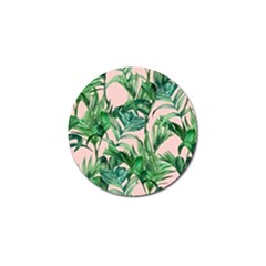 Green Leaves On Pink Golf Ball Marker (4 Pack) by goljakoff