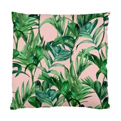 Green Leaves On Pink Standard Cushion Case (one Side) by goljakoff