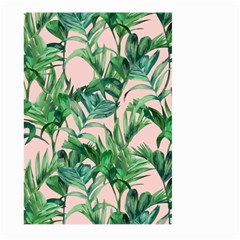 Green Leaves On Pink Large Garden Flag (two Sides) by goljakoff