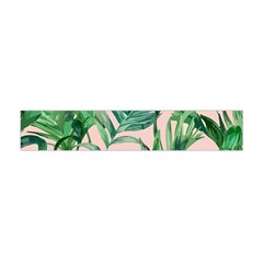 Green Leaves On Pink Flano Scarf (mini) by goljakoff