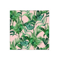 Green Leaves On Pink Satin Bandana Scarf by goljakoff