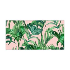 Green Leaves On Pink Yoga Headband by goljakoff