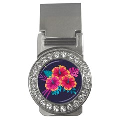 Neon Flowers Money Clips (cz)  by goljakoff