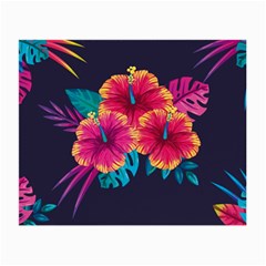 Neon Flowers Small Glasses Cloth by goljakoff