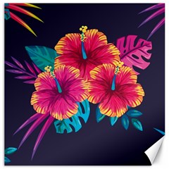 Neon Flowers Canvas 12  X 12  by goljakoff