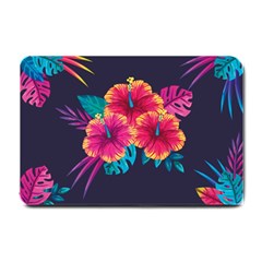 Neon Flowers Small Doormat  by goljakoff