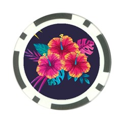 Neon Flowers Poker Chip Card Guard (10 Pack) by goljakoff