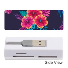 Neon Flowers Memory Card Reader (stick) by goljakoff