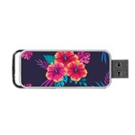 Neon flowers Portable USB Flash (One Side) Front