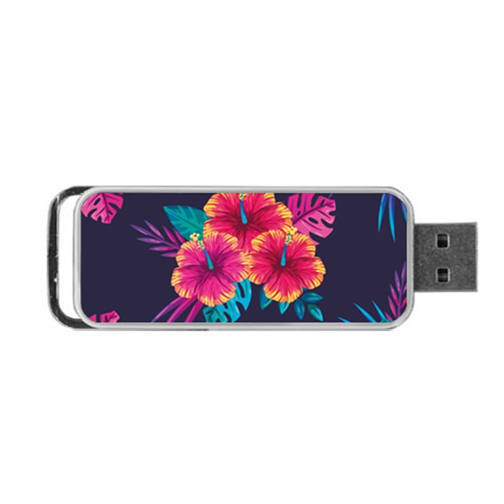 Neon flowers Portable USB Flash (One Side)