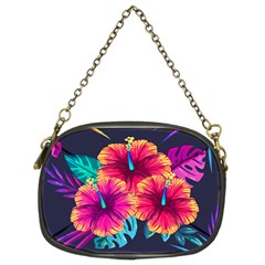 Neon Flowers Chain Purse (two Sides) by goljakoff