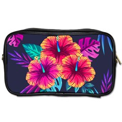 Neon Flowers Toiletries Bag (one Side) by goljakoff