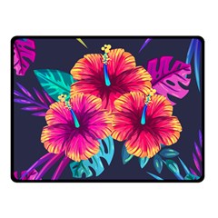 Neon Flowers Fleece Blanket (small) by goljakoff