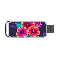 Neon Flowers Portable Usb Flash (two Sides) by goljakoff