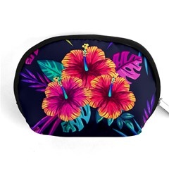 Neon Flowers Accessory Pouch (medium) by goljakoff