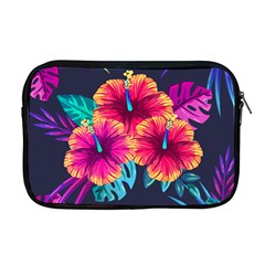 Neon Flowers Apple Macbook Pro 17  Zipper Case by goljakoff