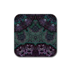 Mandala Corset Rubber Square Coaster (4 Pack)  by MRNStudios