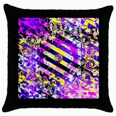 Pop Punk Mandala Throw Pillow Case (black) by MRNStudios