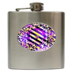 Pop Punk Mandala Hip Flask (6 oz) Front