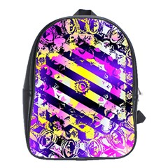 Pop Punk Mandala School Bag (xl) by MRNStudios