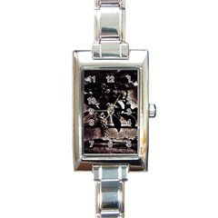 Dark Spring Rectangle Italian Charm Watch by MRNStudios