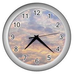 Cloudscape Photo Print Wall Clock (silver) by dflcprintsclothing