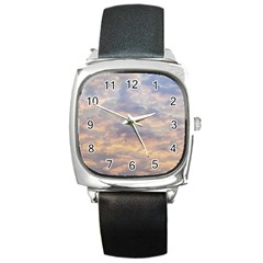 Cloudscape Photo Print Square Metal Watch