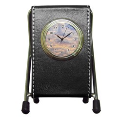 Cloudscape Photo Print Pen Holder Desk Clock by dflcprintsclothing