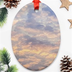 Cloudscape Photo Print Oval Ornament (two Sides)