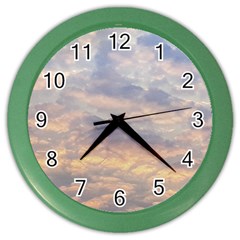 Cloudscape Photo Print Color Wall Clock by dflcprintsclothing