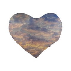 Cloudscape Photo Print Standard 16  Premium Heart Shape Cushions by dflcprintsclothing